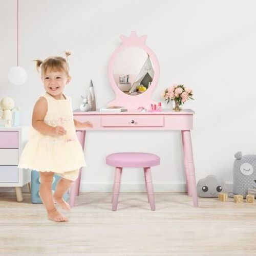 Girl Princess bedroom dresser play house wooden toys