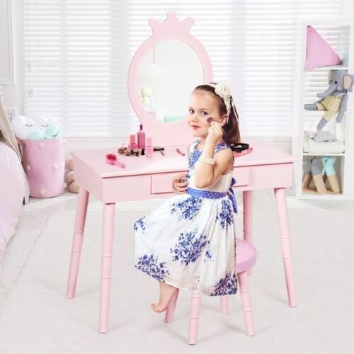 Girl Princess bedroom dresser play house wooden toys