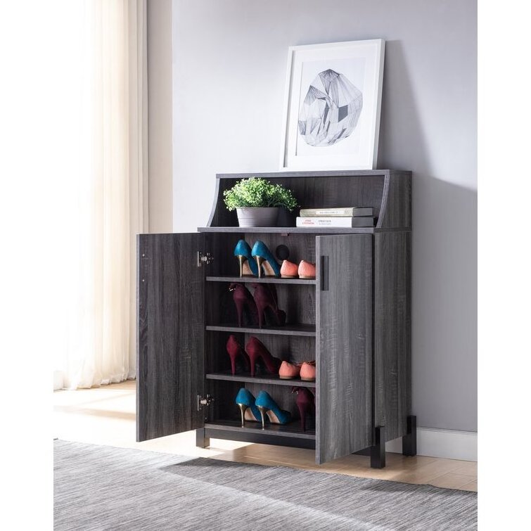 Small  wooden Shoe Shelf  for Entryway Multi-storey entrance shoe cupboard storage