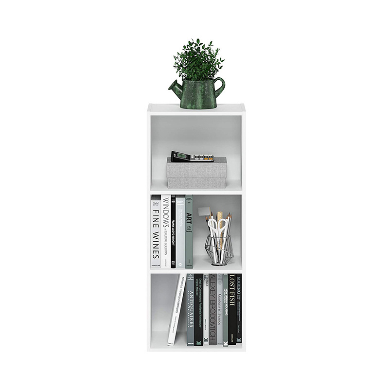 Modern White Home Furniture Simple Custom Hot Sale Design 3-Tier Open Shelf Bookcase