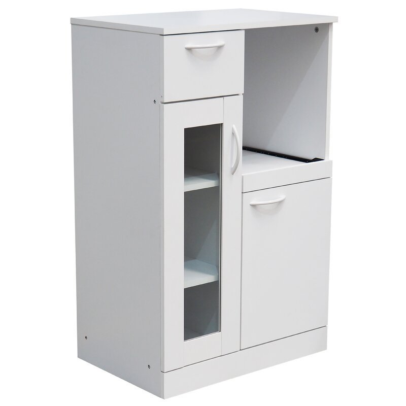 wooden dining storage cabinet sideboard furniture Kitchen Cart pantry 2 glass door 1 drawer server movable adjustable shelves