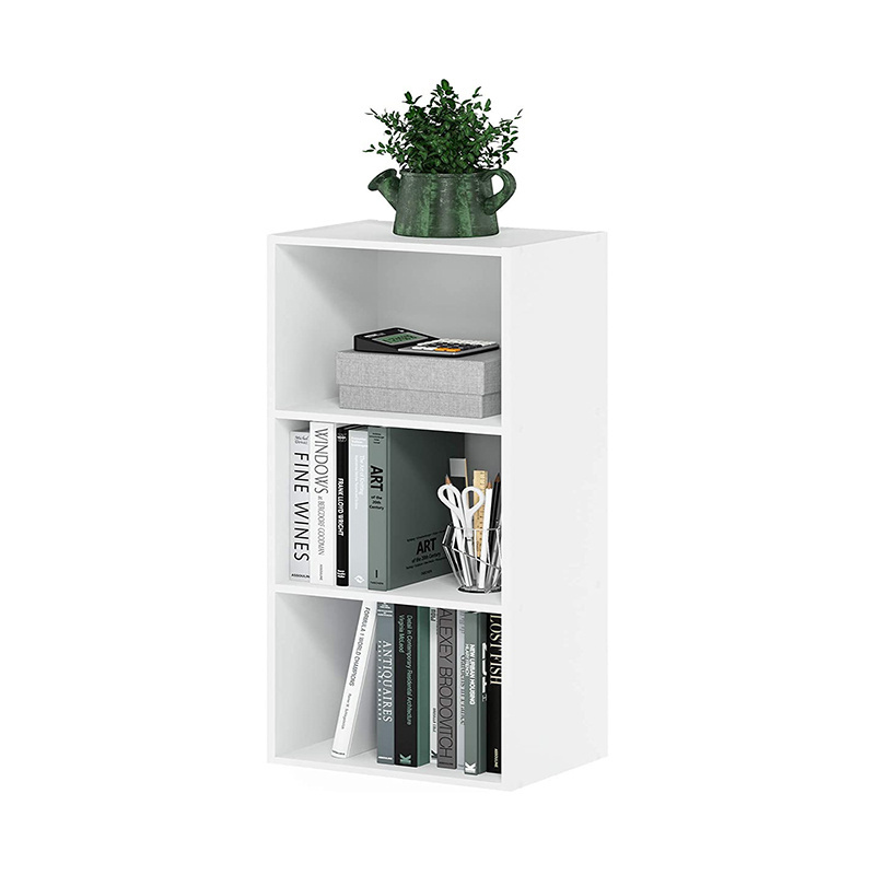 Modern White Home Furniture Simple Custom Hot Sale Design 3-Tier Open Shelf Bookcase