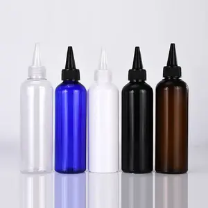 4oz 8 oz bottles empty for hair oil bpa free lux dye squeeze hair oil applicator plastic bottle