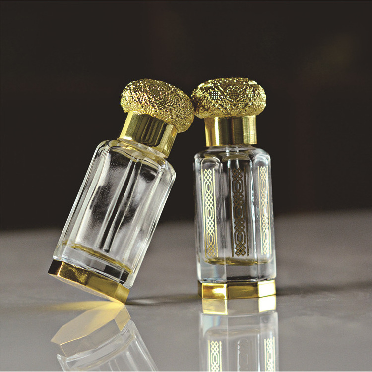 3ml 6ml 12ml arabian arabic luxury oud perfume oil attar bottle Empty Decorative Attar Refillable Crystal Perfume Oil Bottles