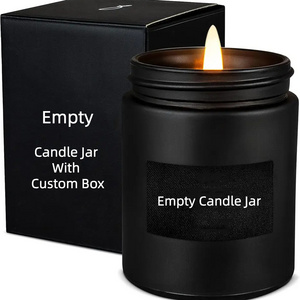 Matte Black Luxury Candle Jars Wedding Favors Electroplated Shining Glass Candle Jars