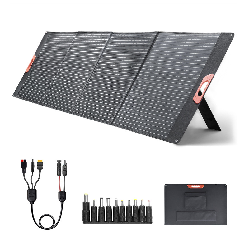 400W Portable Solar Panels with Kickstand, Foldable Solar Panel Charger Waterproof Energy Storage Foldable Solar Panels 1year