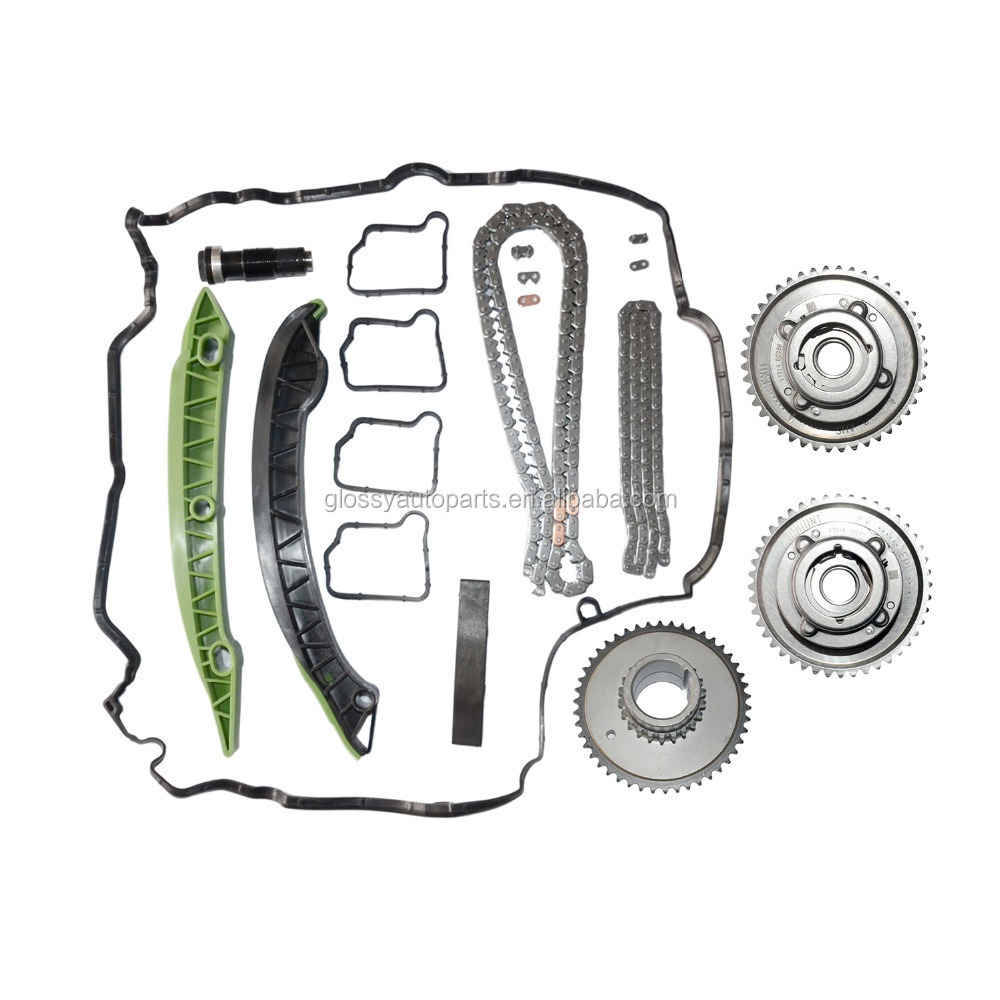 Glossy Timing Chain Kit For Mercedes M271 C230 W203 C250 W204 E250 A2710503447 271 050 34 47 Camshaft Adjuster Timing Chain Set