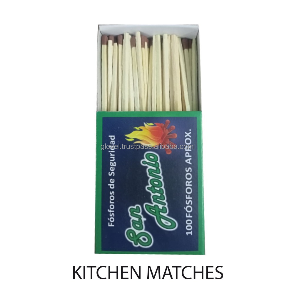 Factory wholesale bulk kitchen matches 118 x 65 x 20mm lighter Wooden Stick Safety Matches