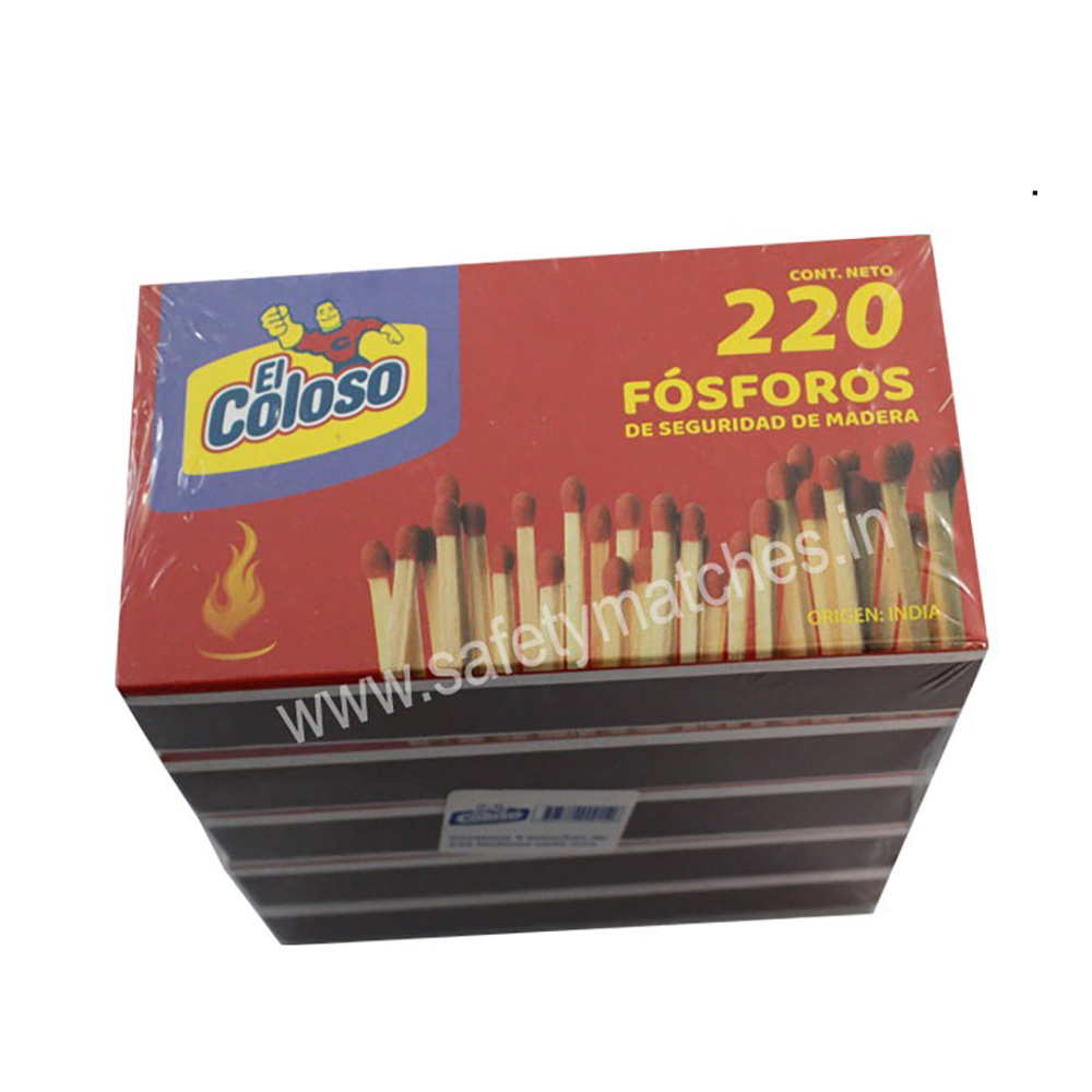 Kitchen matches with lighters of size 118 x 65 x 25 mm 250 match sticks high quality wooden matches in carton box