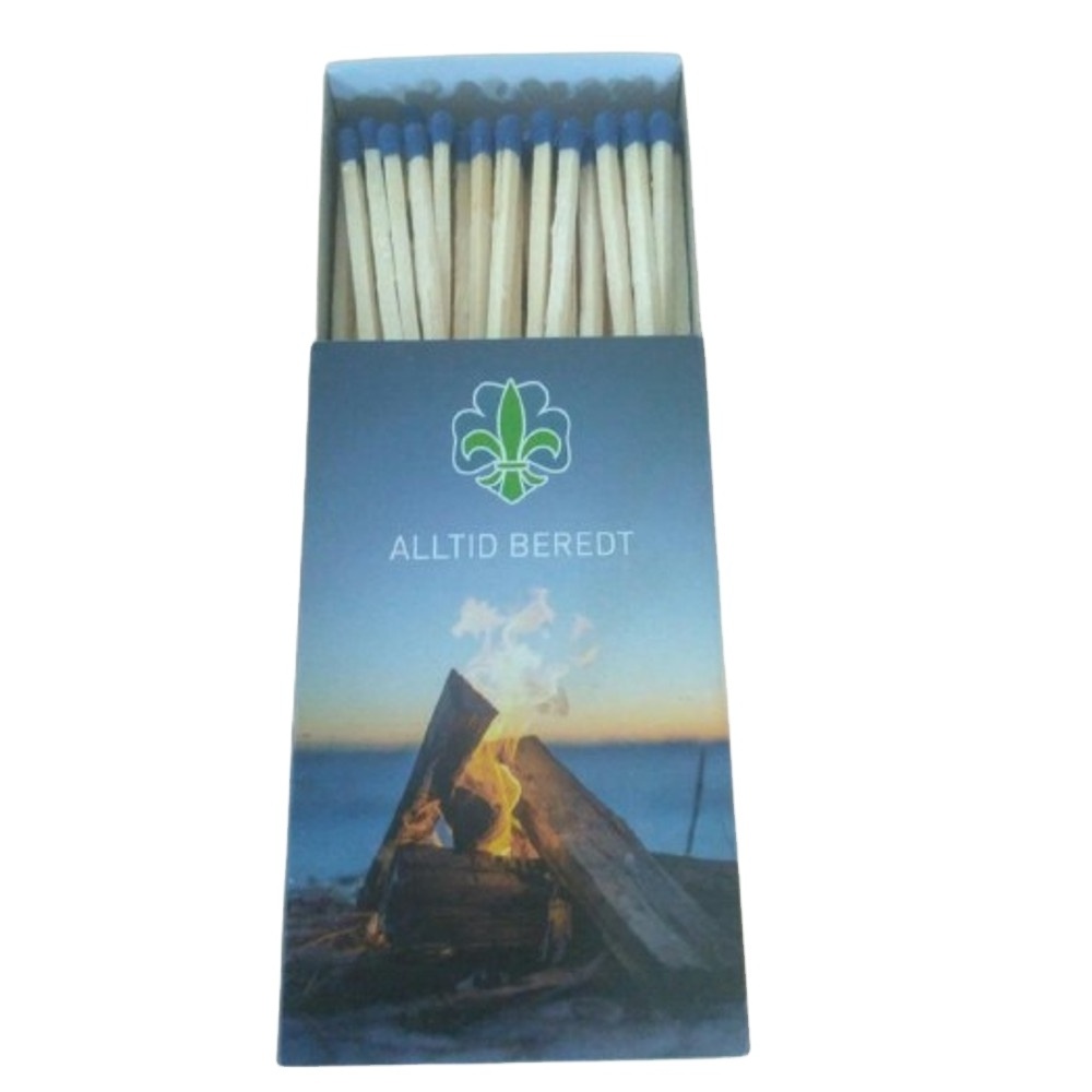 Hot selling Barbecue matches for fireplace camping long and strong wooden fosforos de seguridad colorful heads for long burning