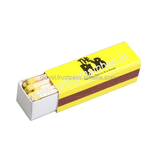 Hot Selling quality promotional matches with standard long and customised sizes 112 x 17.5 x 17.5mm with 15 sticks in India