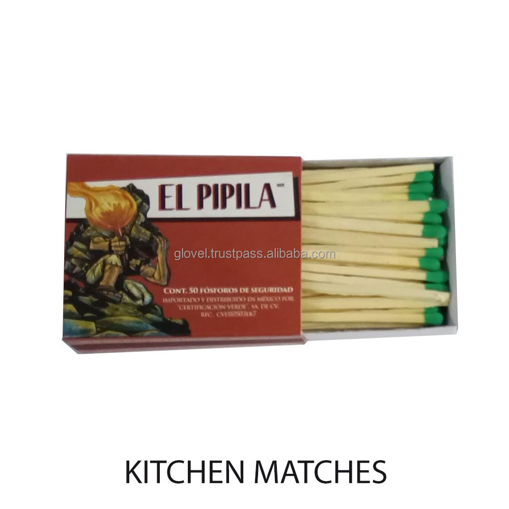 Factory wholesale bulk kitchen matches 118 x 65 x 20mm lighter Wooden Stick Safety Matches