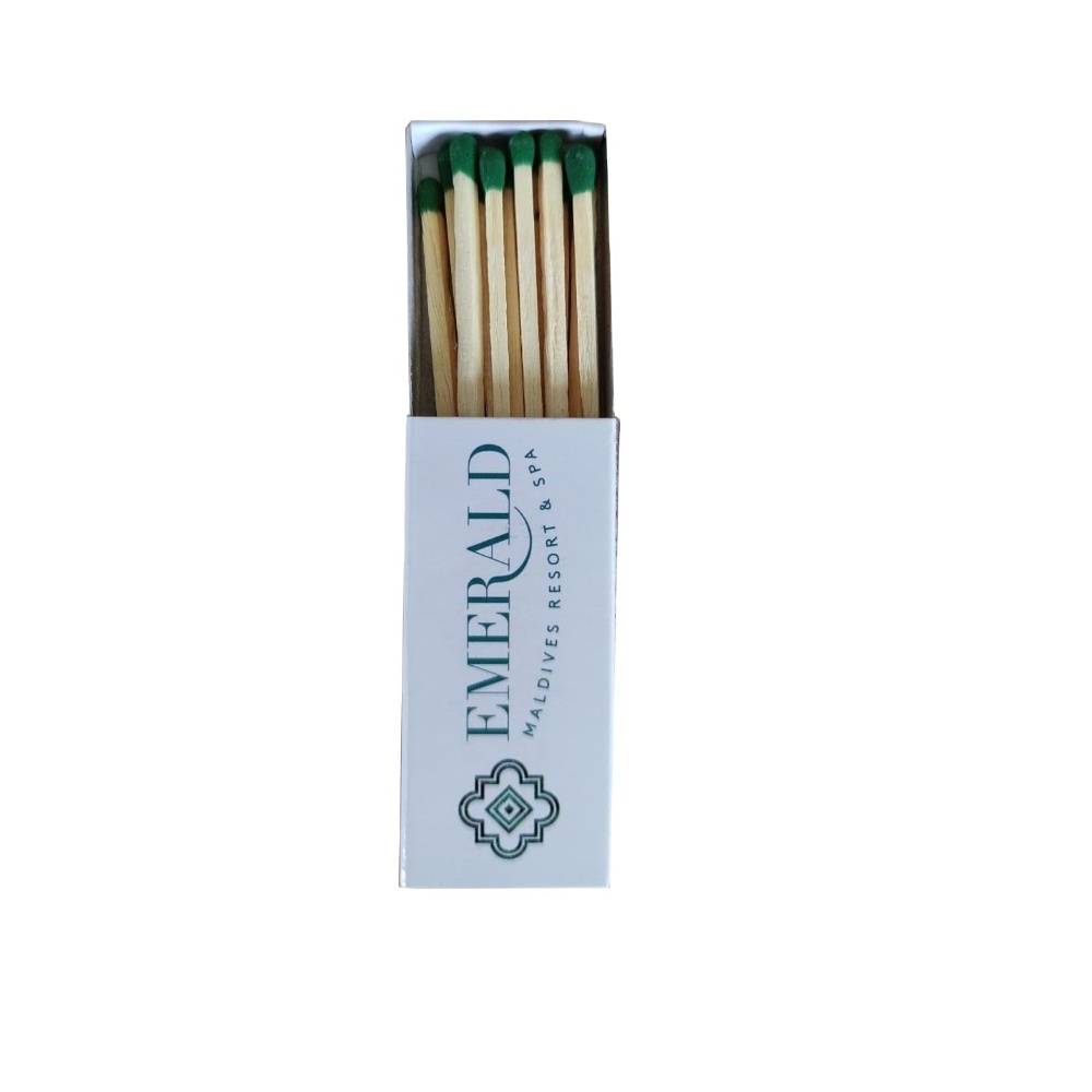 Hot selling promotional safety matches in colorful designs and head colors waterproof packing humidity resistance side friction