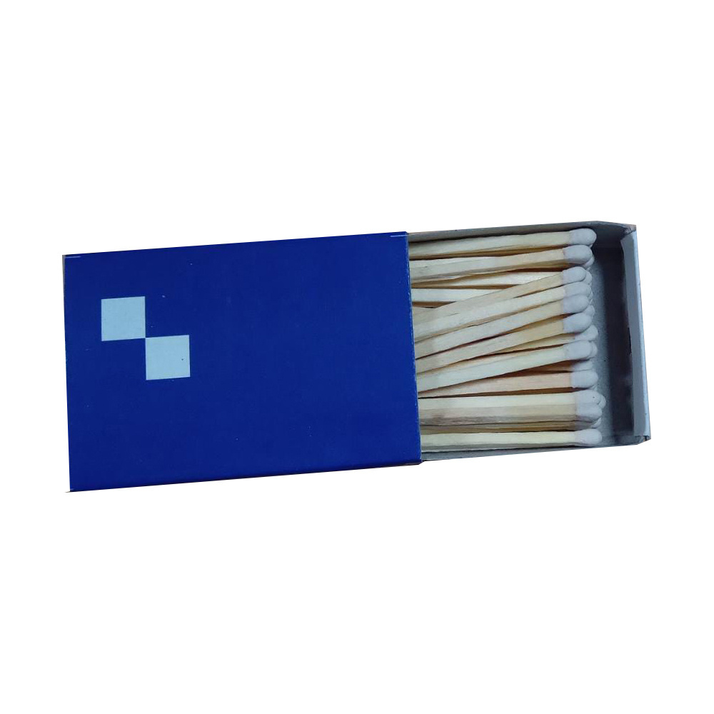 Top selling household safety matches with good quality of pocket wooden matches sulphur free 40 splints long black matchsticks