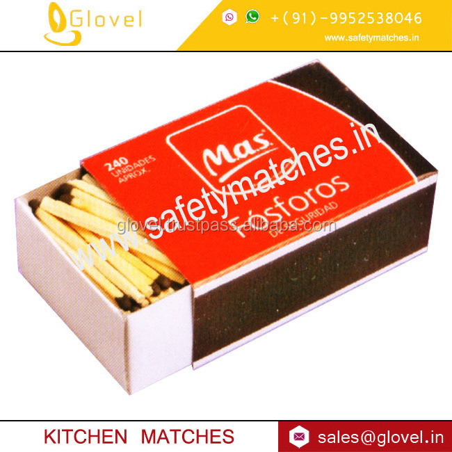 Factory wholesale bulk kitchen matches 118 x 65 x 20mm lighter Wooden Stick Safety Matches