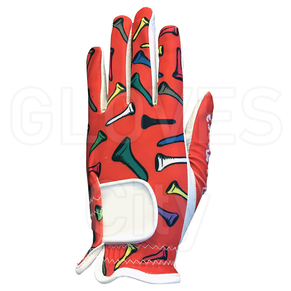 Man Lady Golf Glove Custom Logo Cabretta Leather Palm Soft golf gloves OEM Color golf gloves