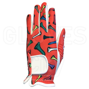 Man Lady Golf Glove Custom Logo Cabretta Leather Palm Soft golf gloves OEM Color golf gloves