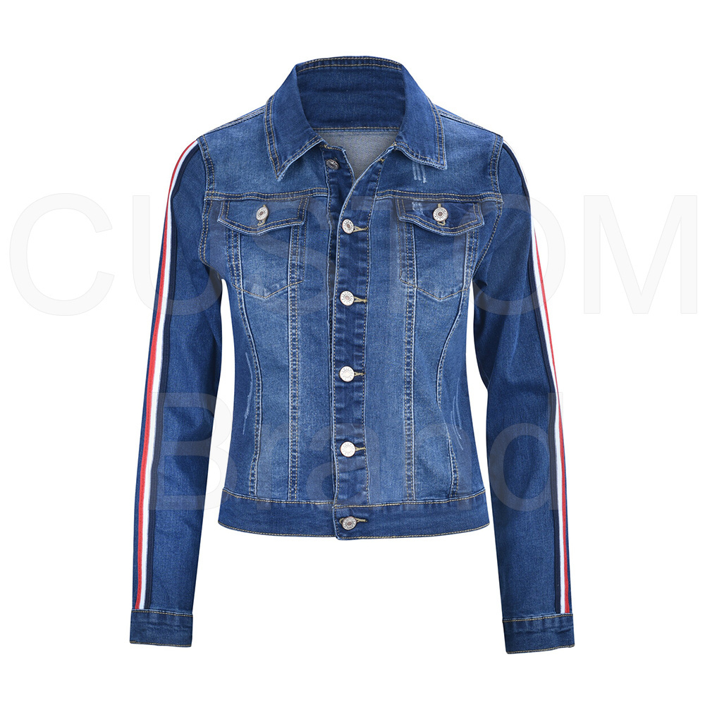 Customized ripped denim Jeans Jacket  Quality manufacturer 2023 unisex denim jeans jackets