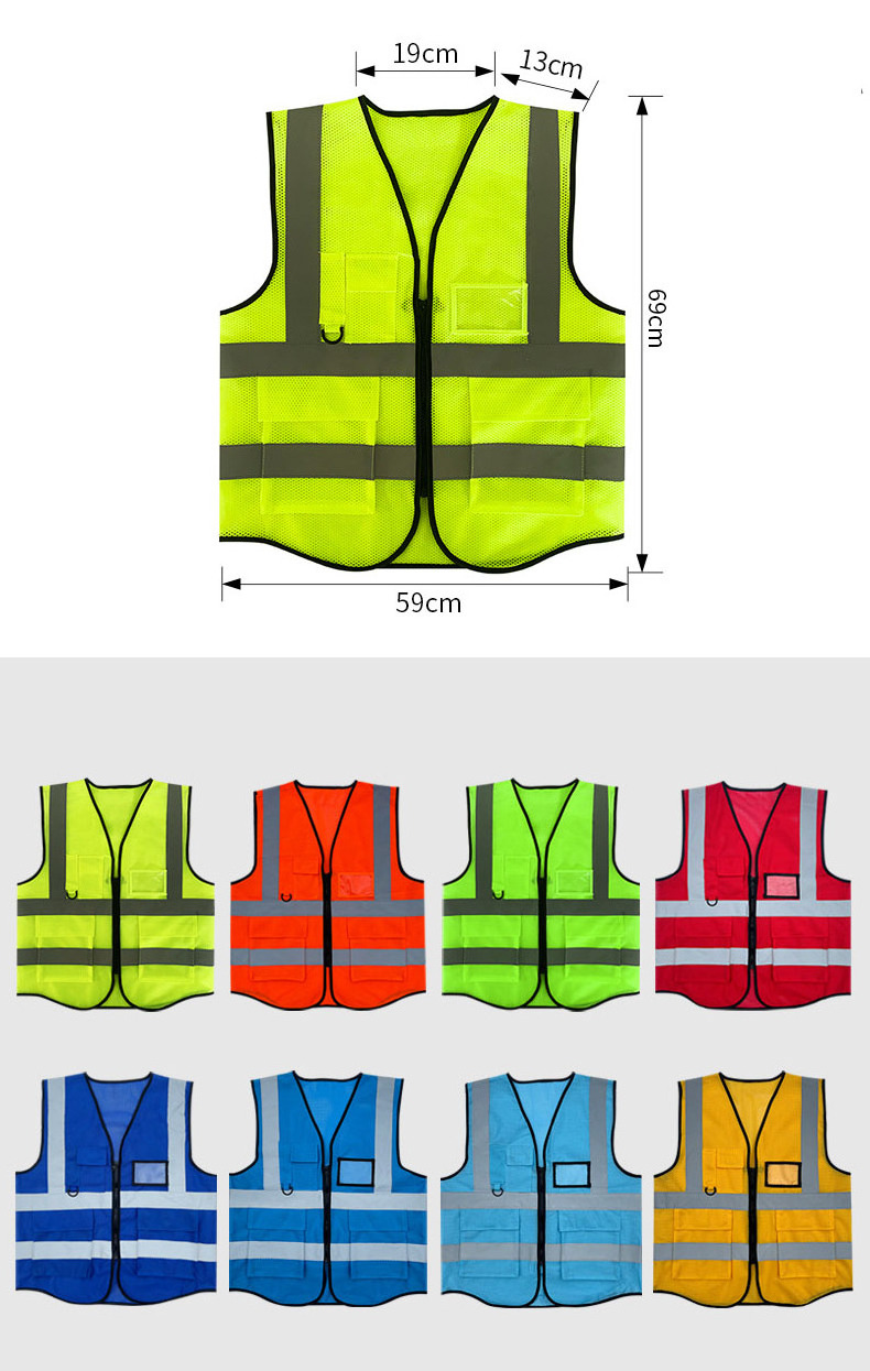 chalecos reflectantes de seguridad red vest gray orange range safety officer reflective signal vest with logo for men