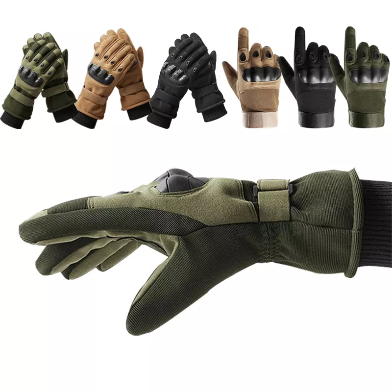 Winter cold weather warm tactical gloves soft shell protective pad full finger touch screen combat non-slip sport tactic gloves