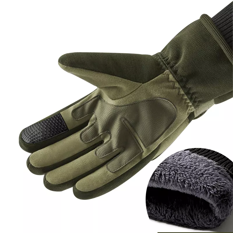 Winter cold weather warm tactical gloves soft shell protective pad full finger touch screen combat non-slip sport tactic gloves