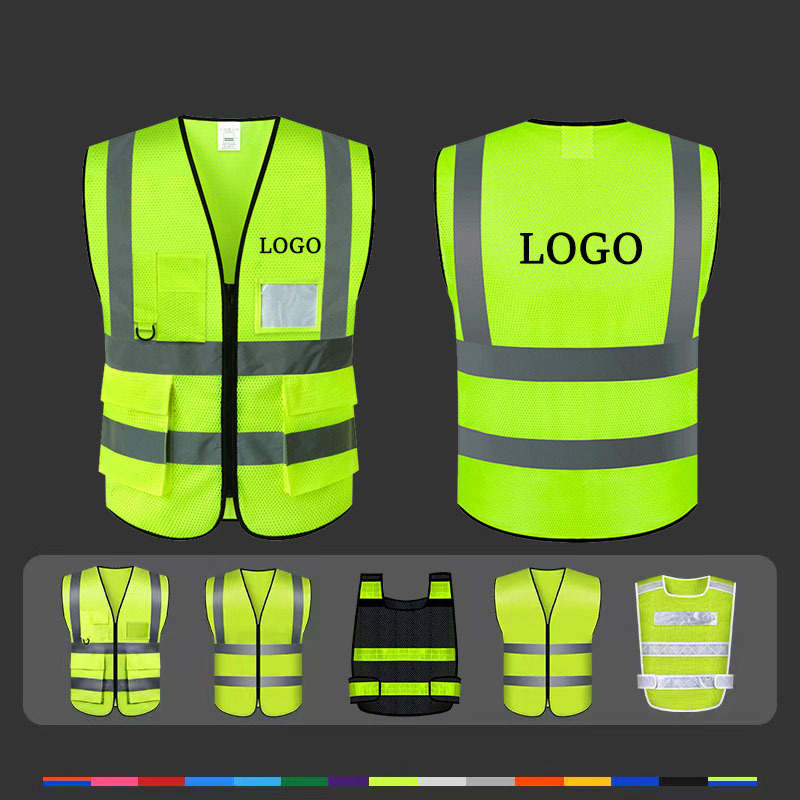 S-5XL Reflective Safety Clothing Personal Construction Jacket High Visibility Strip Hi Vis Work Security Reflective Safety Vest