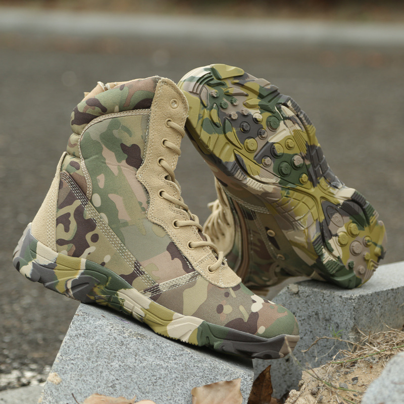 Outdoor men hiking boots camouflage shoes male special combat training footwear tactical desert boots