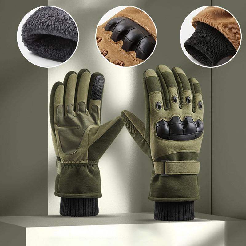 Winter cold weather warm tactical gloves soft shell protective pad full finger touch screen combat non-slip sport tactic gloves