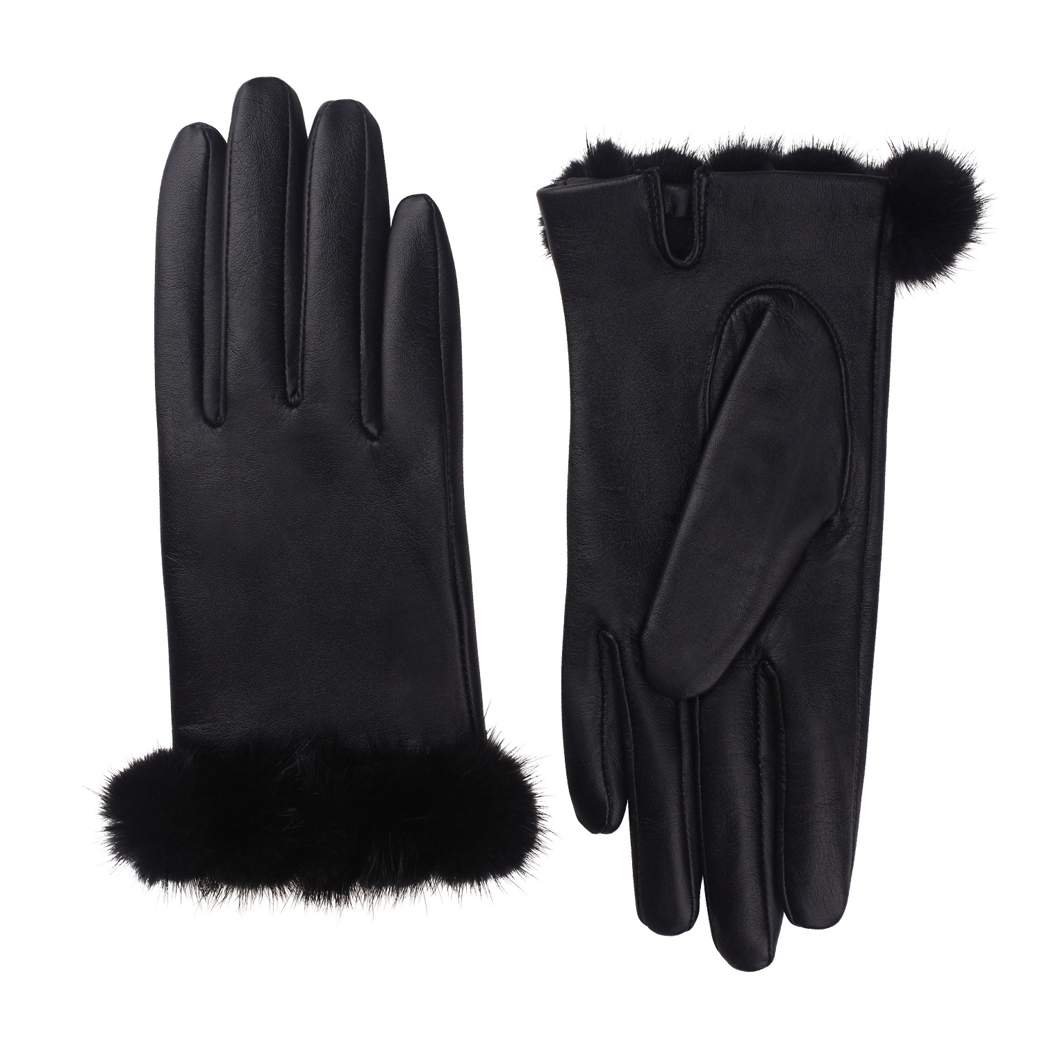 Ladies Luxury Winter Warm Leather Gloves Women Dressing Gloves