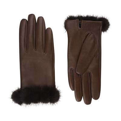 Ladies Luxury Winter Warm Leather Gloves Women Dressing Gloves