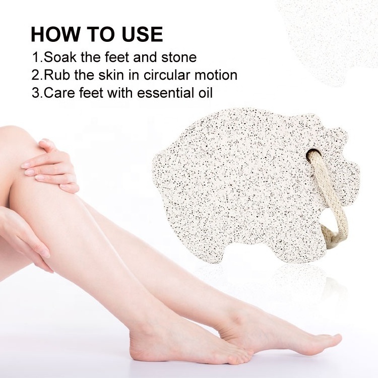 Promotional Custom Cute Pig-Shape White Hard Skin Callus Remover Foot Stone Pumice for Feet and Hands