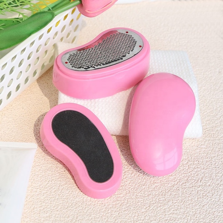 Gloway 3 Spce. Pink Pedicure Foot Buffer Foot Scrubber Dead Skin Callus Remover  LOGO Mini Pedicure Foot File Brush