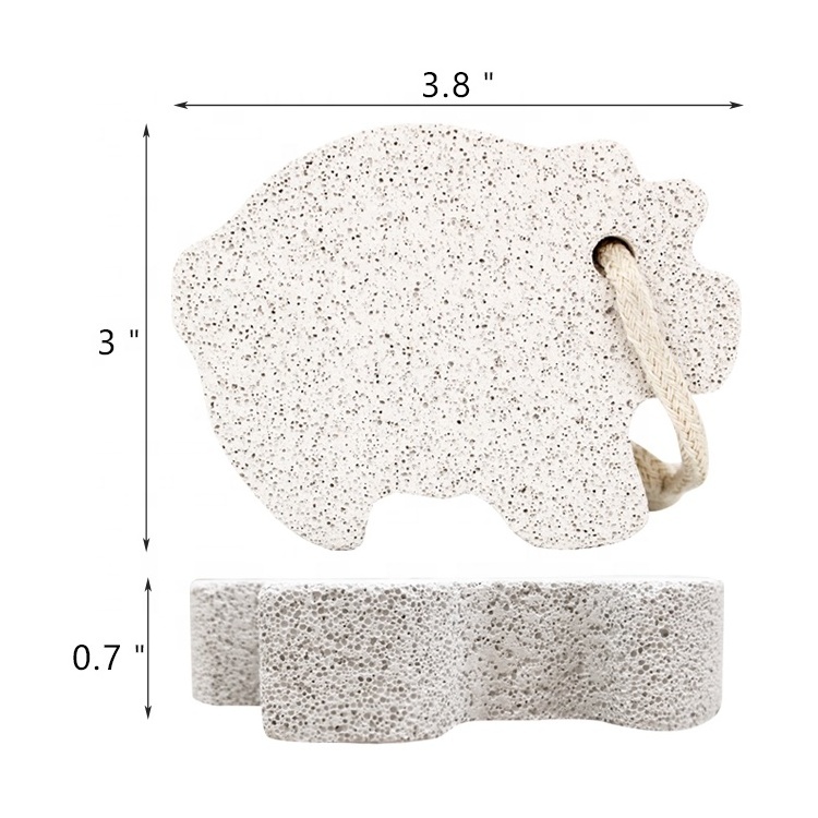 Promotional Custom Cute Pig-Shape White Hard Skin Callus Remover Foot Stone Pumice for Feet and Hands