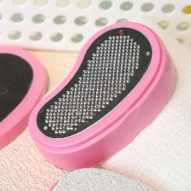 Gloway 3 Spce. Pink Pedicure Foot Buffer Foot Scrubber Dead Skin Callus Remover  LOGO Mini Pedicure Foot File Brush