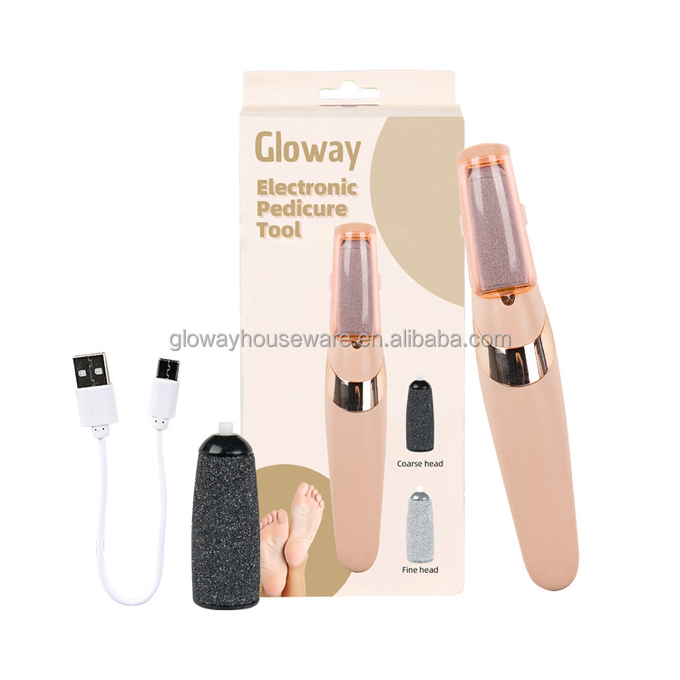 Gloway Electric Foot File Scraper Callus Remover Feet Matte Pedicure Tools Foot Rasp Removal Dead Skin Remover Foot Care Tool