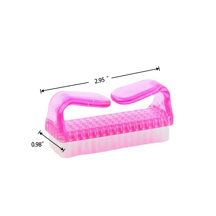 Gloway Hot Sale Women & Men Hand Fingernail Pedicure Manicure Cleaner Plastic Nail Dust Cleaning Brush Nail Brushes for Cleaning