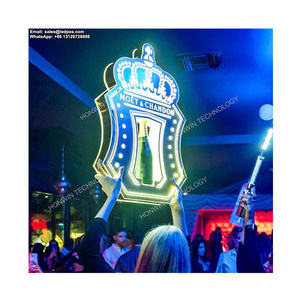 VIP SERVICE BOTTLE GLORIFIER HOLDER M OET GOLD KING CHAMPAGNE TEQUILA LED BOTTLE PRESENTER FOR NIGHT CLUB LOUNGE BAR PUB PARTY