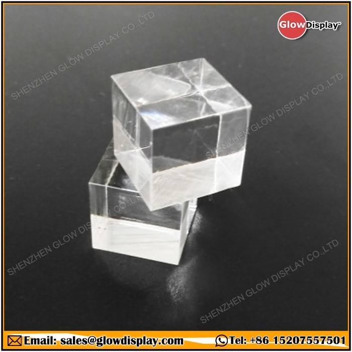 PMMA Perspex Riser Paper Weight Clear Acrylic Plexiglass Lucite Cube Riser Solid Block