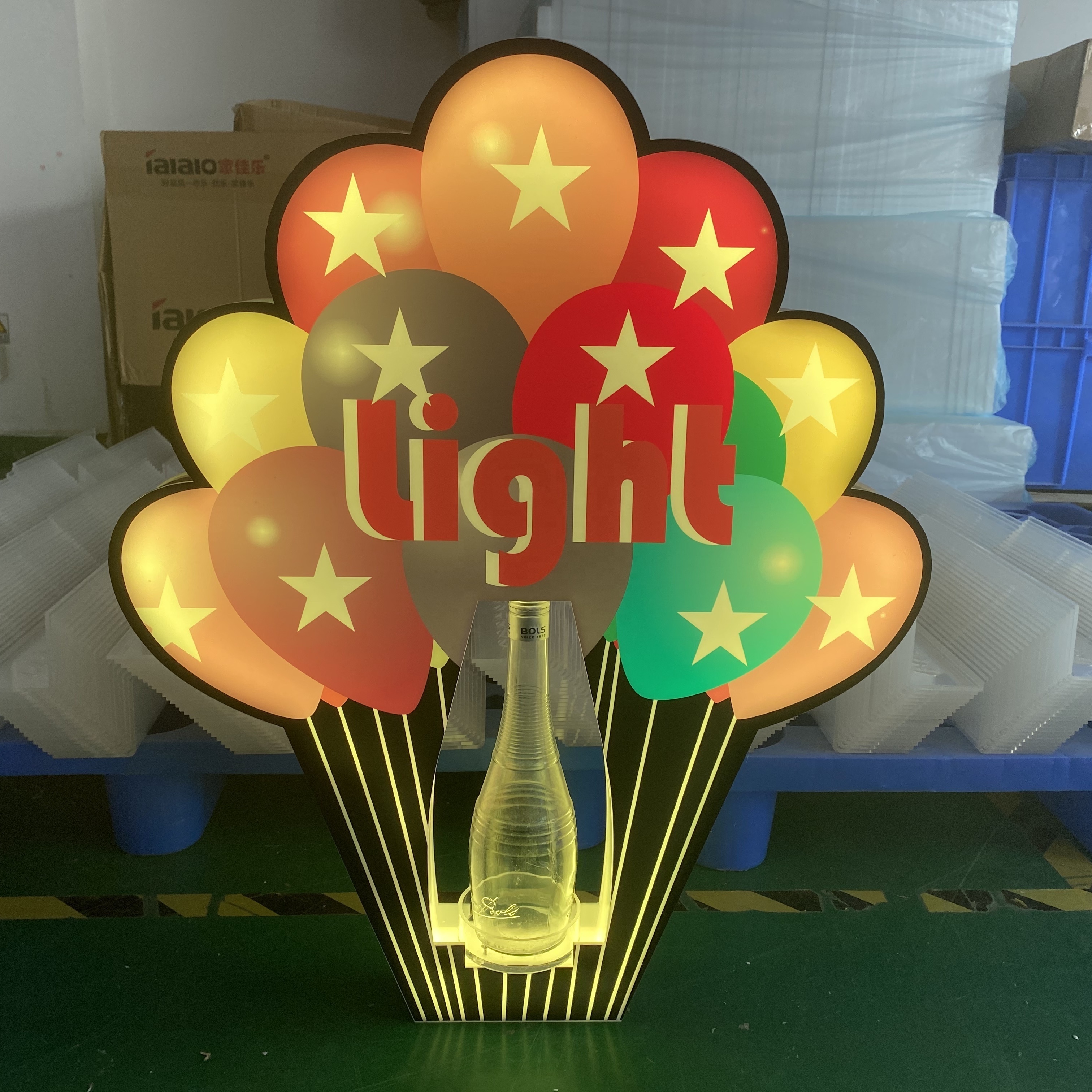 Free Custom Logo LED Balloon VIP Bottle Stand for Night Club Birthday Party good atmosphere