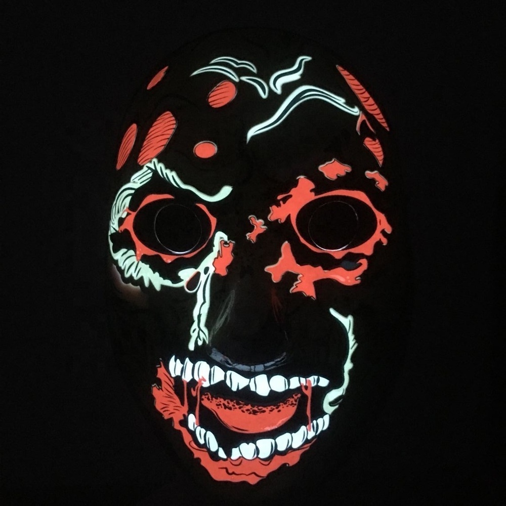 Halloween EL light up party rave mask neon 3D el wire mask glowing anime masquerade horror carnival masks cosplay night party