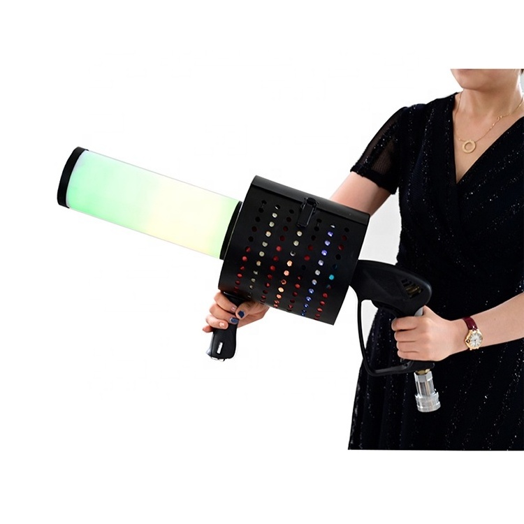 LED CO2 JET Party Confetti Gun RGB Light CO2 Confetti Launcher Cannon Stage Confetti Streamer Machine for Wedding Party