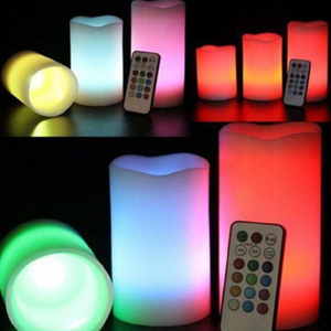 remote control candle led tea light wax paraffin LED candle light color changing wick led candle light for hotel bar decoration