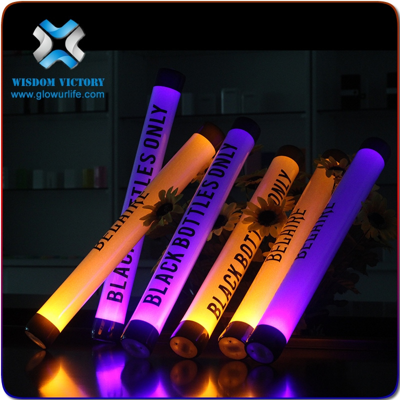 Custom logo foam glow baton RGB color led foam stick  concert light stick neon baton want tube cheering LED concert stick