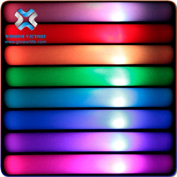 Custom logo foam glow baton RGB color led foam stick  concert light stick neon baton want tube cheering LED concert stick