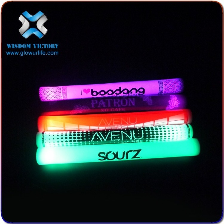 Custom logo foam glow baton RGB color led foam stick  concert light stick neon baton want tube cheering LED concert stick