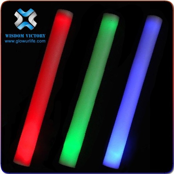 Custom logo foam glow baton RGB color led foam stick  concert light stick neon baton want tube cheering LED concert stick