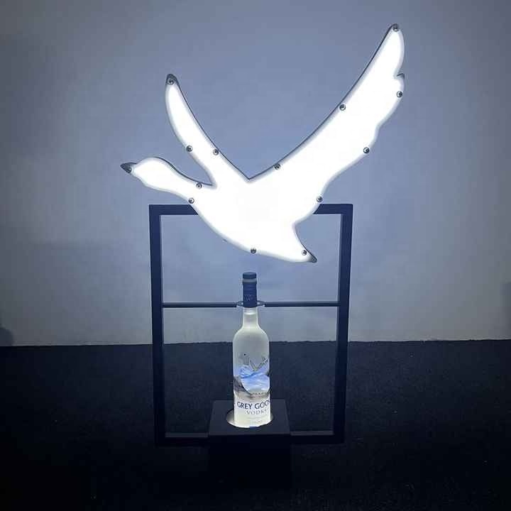 New Arrival Grey Goose Led Vip Service Glorifier Stand Bottle Display Presenter Led Fles Holder Met Gratis Logo Voor Nightclub