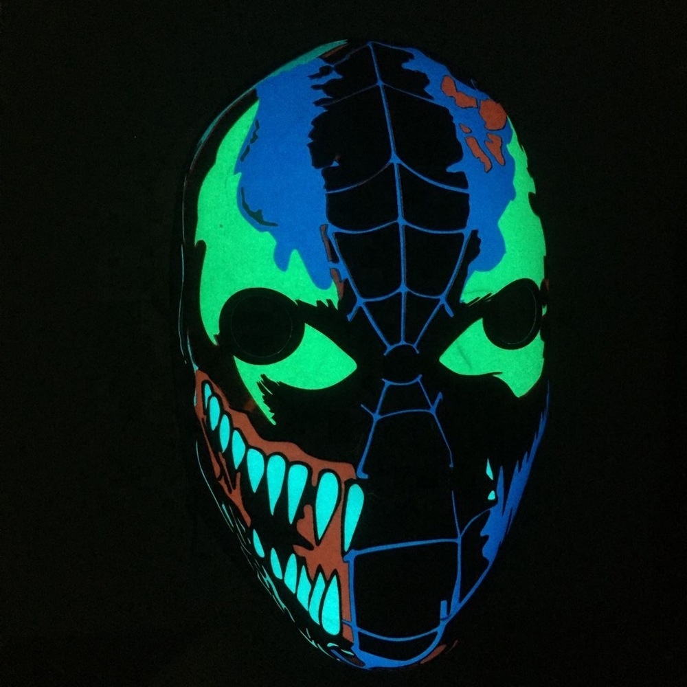 Halloween EL light up party rave mask neon 3D el wire mask glowing anime masquerade horror carnival masks cosplay night party