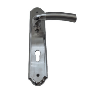 Hardware Manufacturer European Stainless Steel lever door handles with plate PL020