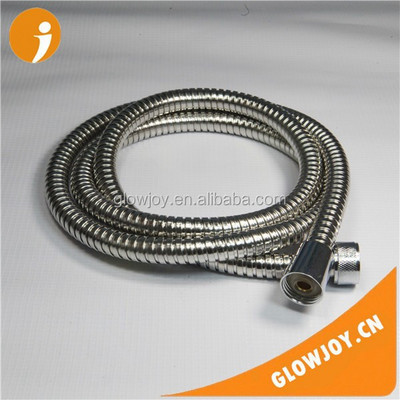 (GJ-YF008) stainless steel 316 npt nut flexible hose with anti-rotating nut shower hose